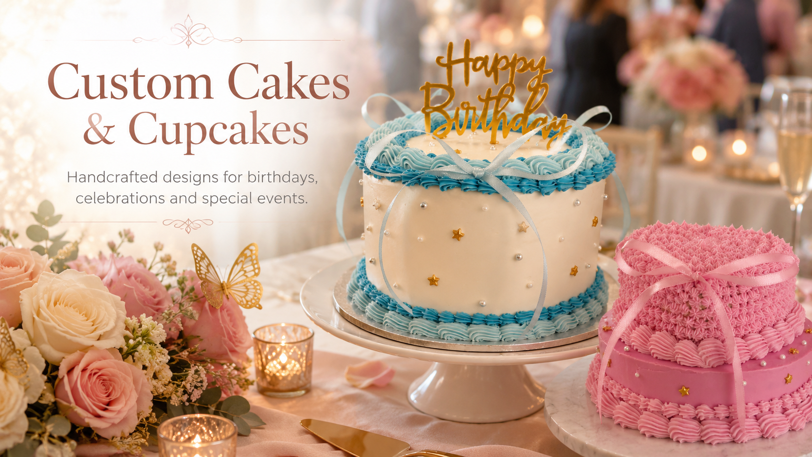 Custom cakes and cupcakes for birthdays and special events